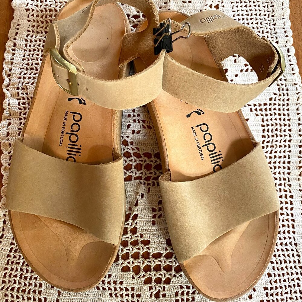NWOB Papillo by Birkenstock Glenda Leather & Cork Sandal